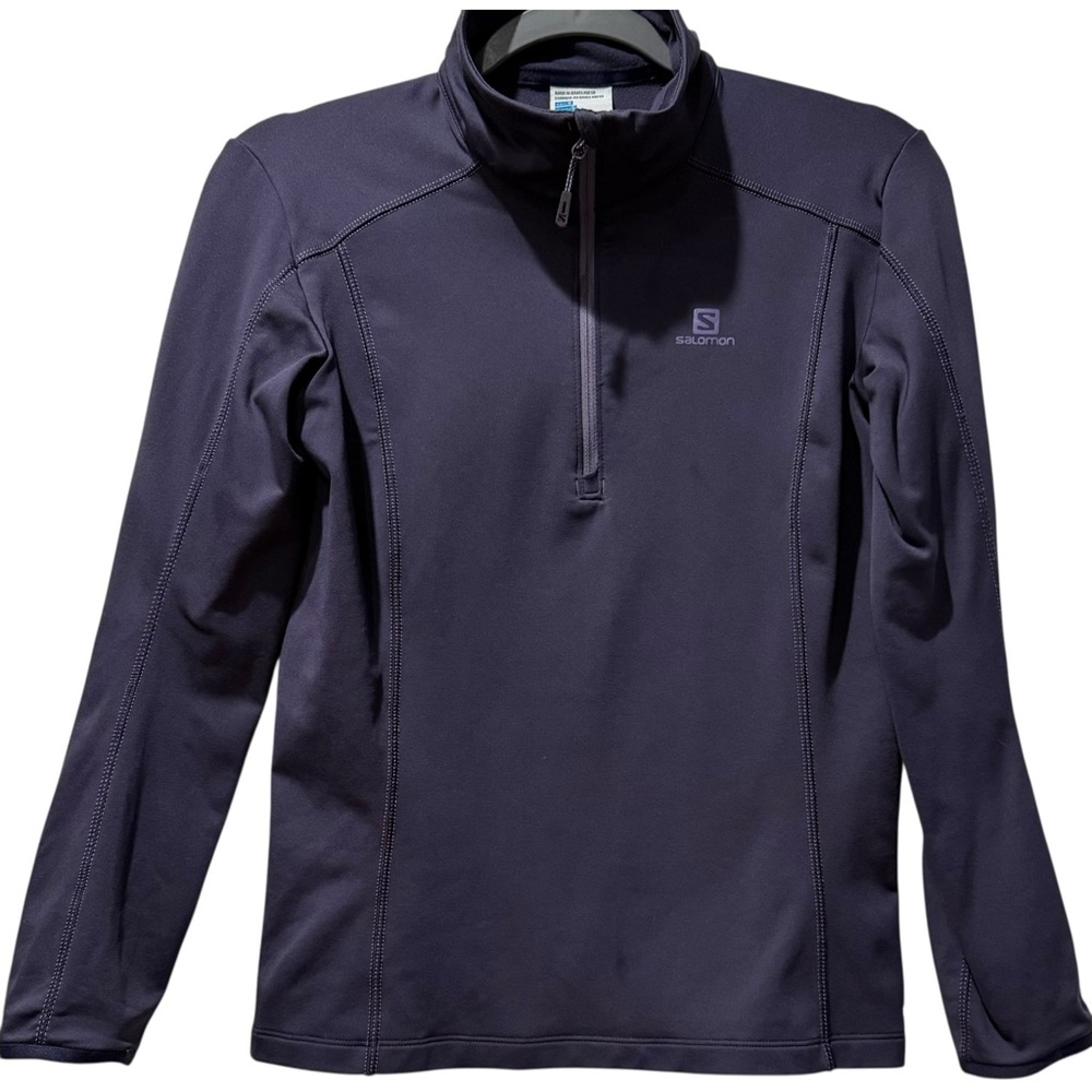 Salomon Discovery 1/2 Zip Midlayer AdvancedSkin Warm Dark‎ Purple Size Small